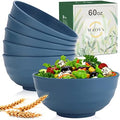 Wheat Straw Bowls Set 60 OZ Unbreakable Large Cereal Bowls Set of 6