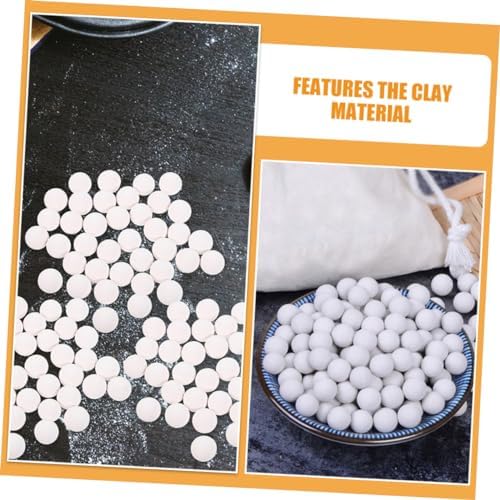 Holibanna 1 Bottle Ceramic Pie Baking Beans for Tart Pans, 800g White