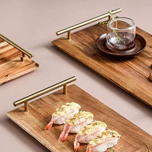 zaizai Wood Serving Platters, Plate Serving Tray, with Stylish Natural