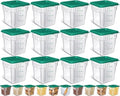 Yungyan 12 Pcs 4 Qt Commercial Food Storage Containers with Lids