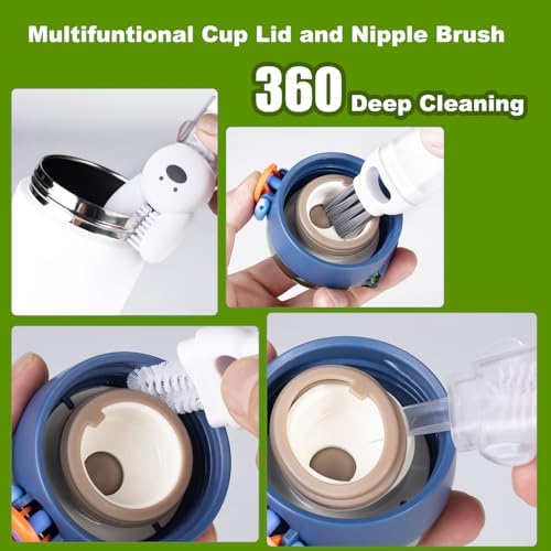 [3 Pack] Bottle Brushes, Stainless Steel Long Handle Water Bottle
