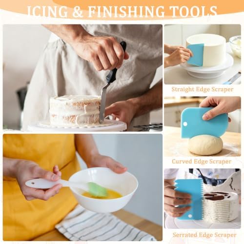 179pcs Cake Decorating Supplies with 4 Springform Pans Cake Pan Baking