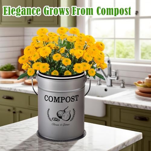 AOSION 1 Gallon Countertop Compost Bin with Lid