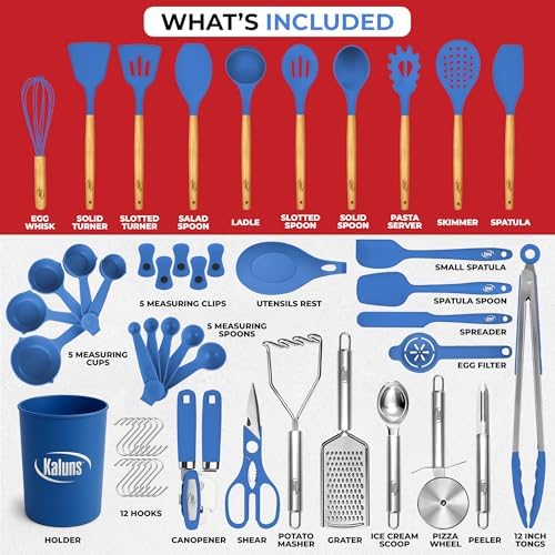 Kaluns 50-Piece Silicone Kitchen Utensil Set
