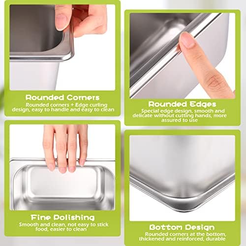 Thenshop 10 Pcs 1/9 Metal Hotel Steam Table Pan 4" Deep, American