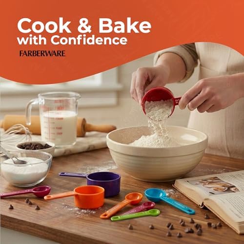 Farberware Color 9-Piece Measuring Cups and Spoons Set, Set of 9