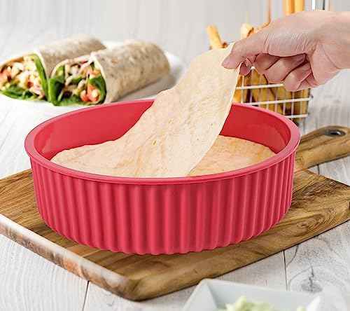 KOLUTI Nonstick Silicone Tortilla Warmer Container, 10 Inch Taco