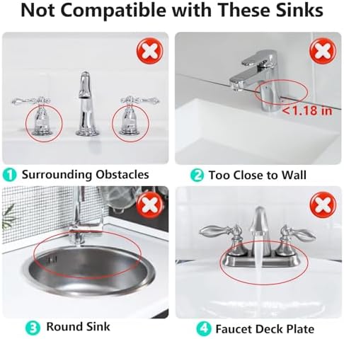 17.7'' Faucet Mat for Kitchen Sink [5°Slope Fast Self-draining]