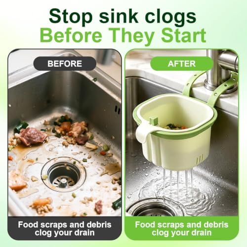 Hanging Sink Strainer Basket, Green