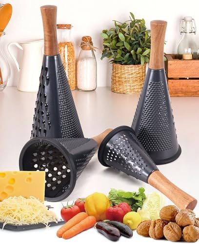 Cone Cheese Grater with Handle, Size XL, Black