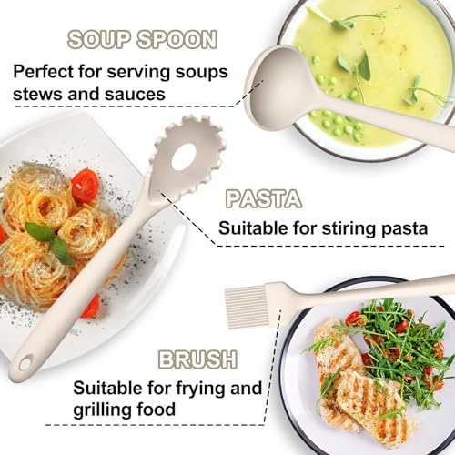 Umite Chef 22-Piece Silicone Cooking Utensils Set,Heat Resistant &