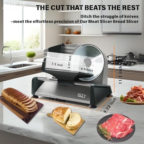 Meat Slicer and Food Dehydrator Bundle, 5 BPA-Free Trays