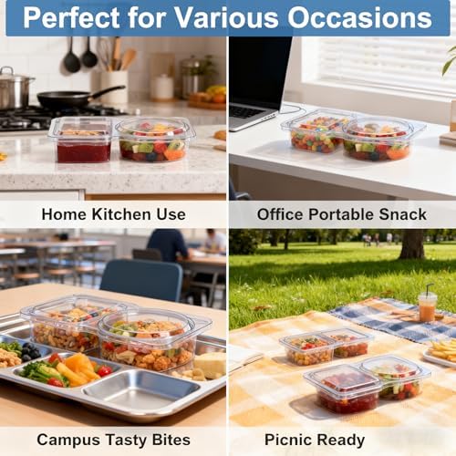 20 Pack Reusable Snack Containers with Lids, Snack Prep Containers