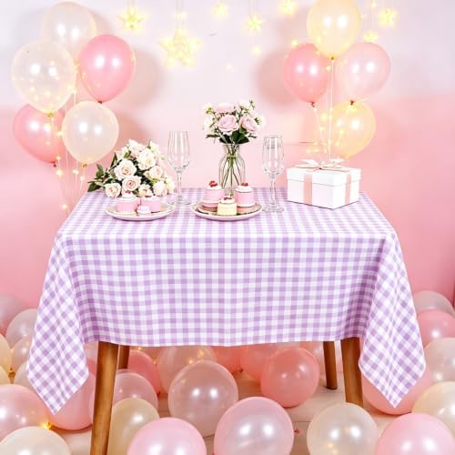 ShinyBeauty Gingham Tablecloth, Buffalo Plaid Cotton Checkered Table