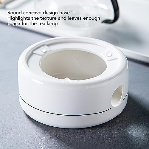 Teapot Warmer, Circular Concave Ceramic Tea Warmer with 11.8cm Gold