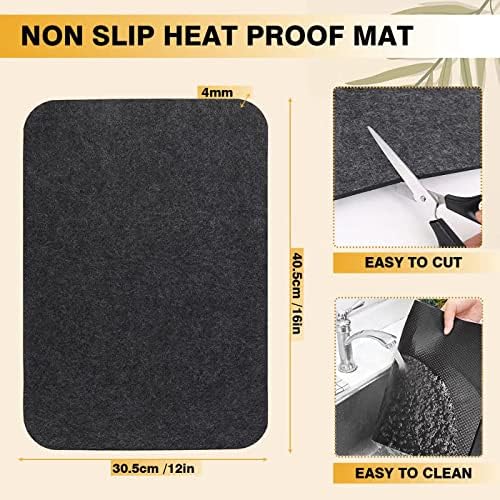Heat Resistant Appliance Slider Mats, 4 Pcs, 16 x 12 In