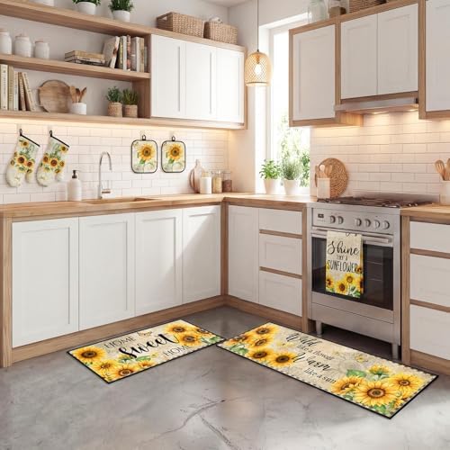 10 Pack Kitchen Decor and Accessories Set, Sunflower Fall