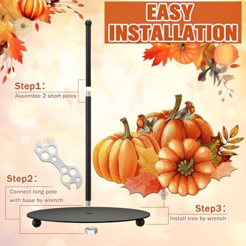 MorningRo Pumpkin Paper Towel Holder, Black Metal