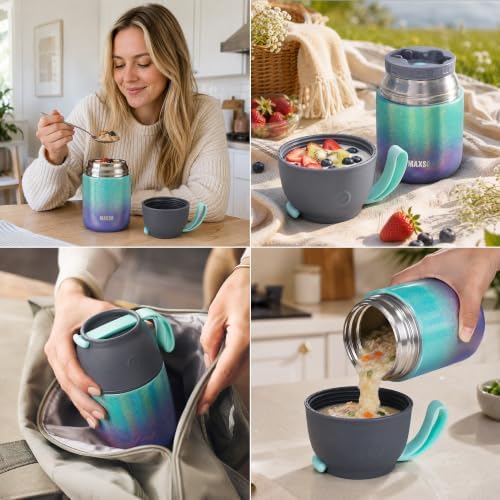 Insulated Thermo Soup Jar for Kids & Adults, 17 oz Stainless Steel