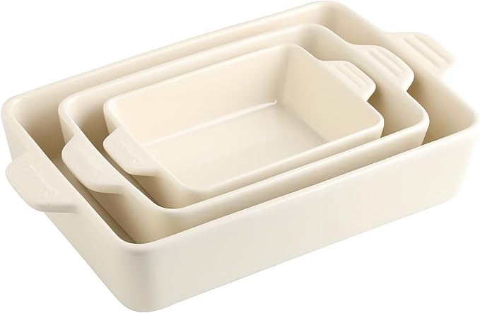 Sweejar Ceramic Bakeware Set, Rectangular Baking Dish by Sweejarco1949
