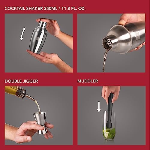 Vacu Vin Bar in a Box Starter Cocktail Set, 3-Piece Home Bartending