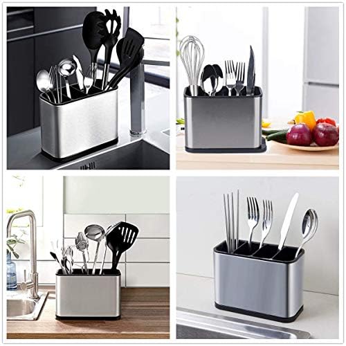 KESOL Kitchen Utensil Holder, Silverware Organizer -4 Divided
