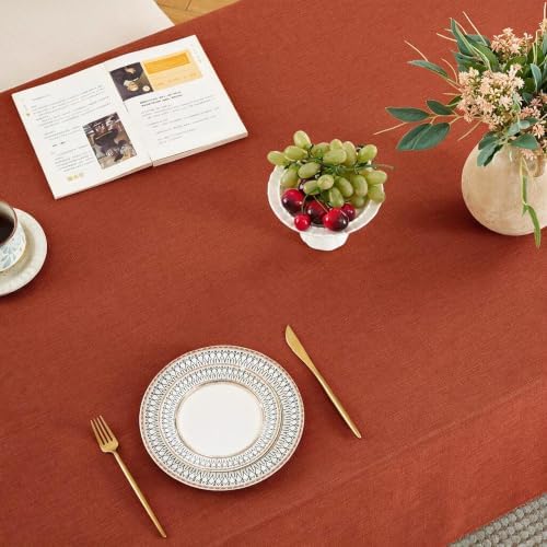 Fall Tablecloth Rectangle 60" x 75", Burnt Orange