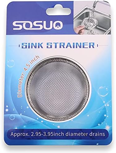 2Pcs Kitchen Sink Strainer, Stainless Steel Mesh Sink Drain Cover