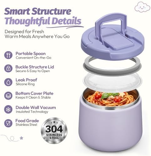 Itslife Soup Thermo for Hot Food Kids 14oz Lunch Containers with