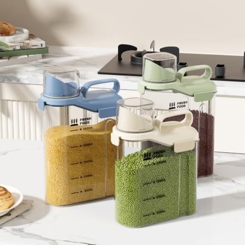 Rice Containers 5.5lbs and Cereal Storage Dispenser-Airtight Food