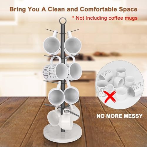 Mug Holder Tree, Coffee Cup Stand Holder, Thick Base Mug Rack for