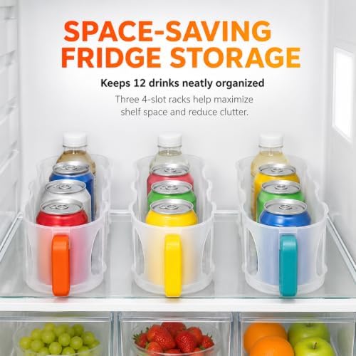 Portable Soda Can Organizer for Cooler, 3 Pieces, Transparent