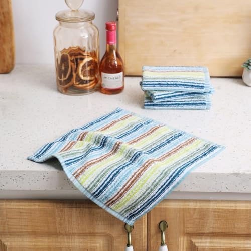 Oeleky Cotton Dishcloths, Pack of 8, 12x12 Inches