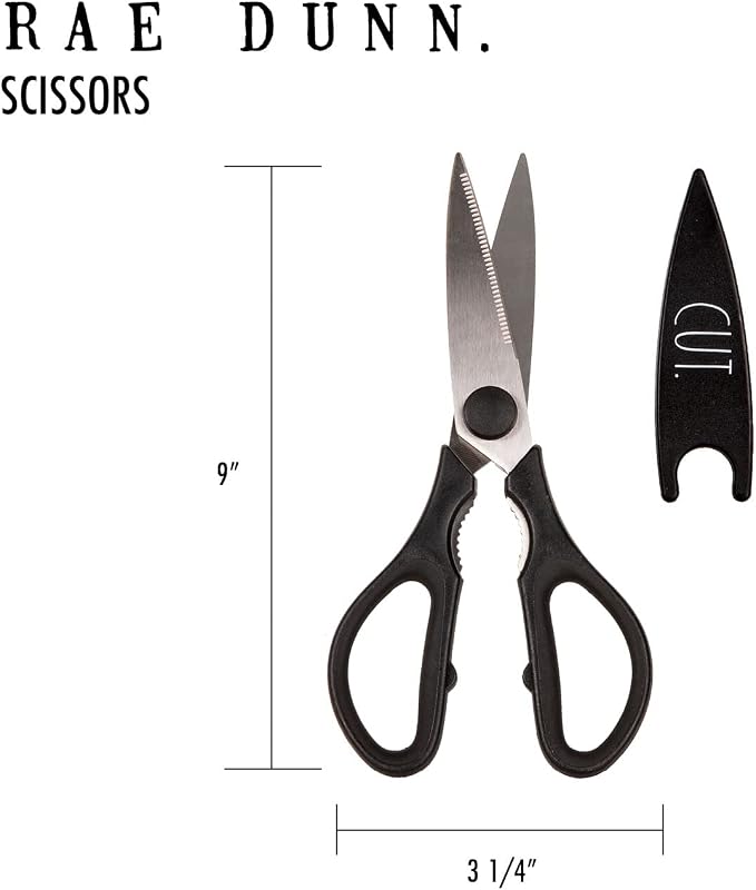 Rae Dunn Kitchen Scissors- Stainless Steel Kitchen Shears, Cooking Scissors - Image 5