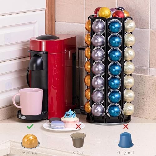 FlagShip Vertuo Pod Carousel Holder, 80+ Pods, Black
