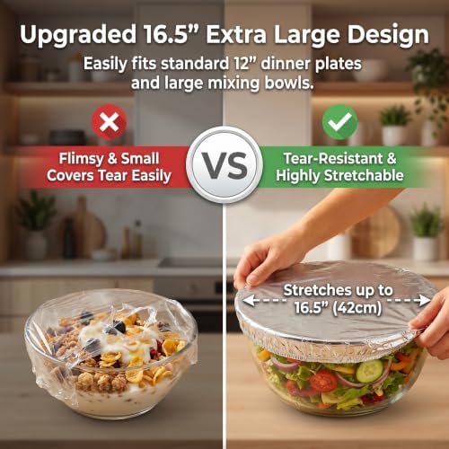 Reusable Aluminum Foil Food Covers & Silicone Lids, 46Pcs