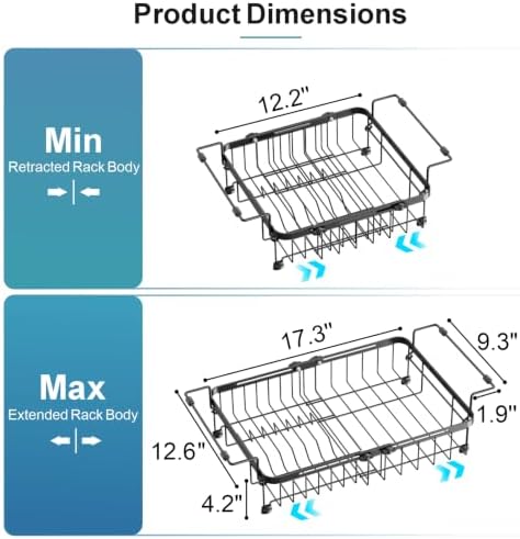 iSPECLE Over-the-Sink Dish Drying Rack, Expandable