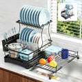 2-Tier Dish Drying Rack, Black