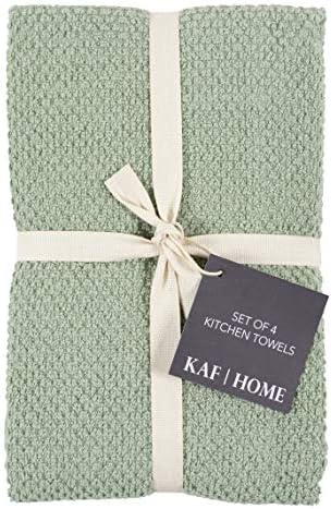 KAF Home Deluxe Popcorn Terry Kitchen Towels, Cotton Kitchen Dish