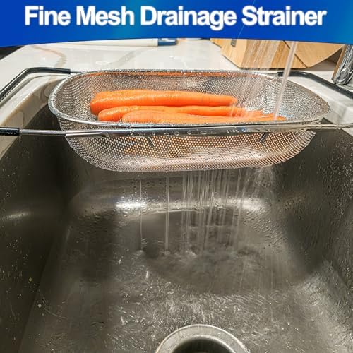 Stainless Steel Colander Expandable Strainer Fine Mesh Basket