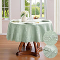 Round Tablecloth 50 Inch for 20-36 Inch Table, Jacquard Table Cloth