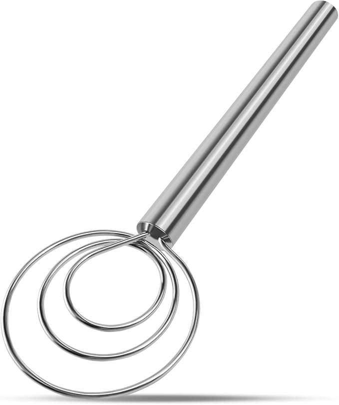 Danish Dough Whisk Stainless Steel Hook Dutch Bread Mixer Hand Tool by Agttete