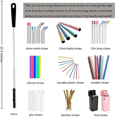 ALINK 8-Pack Bottle Cleaning Brush Set, Black