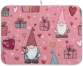 OTVEE Sweet Gnome Art Dish Drying Mat for Kitchen Counter Absorbent