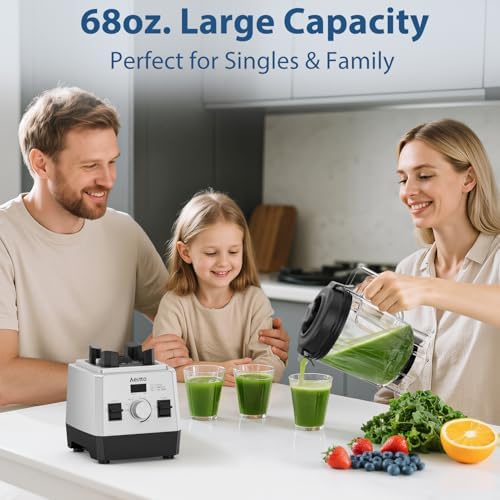 Aeitto 1800W Blender, 68Oz, Silver