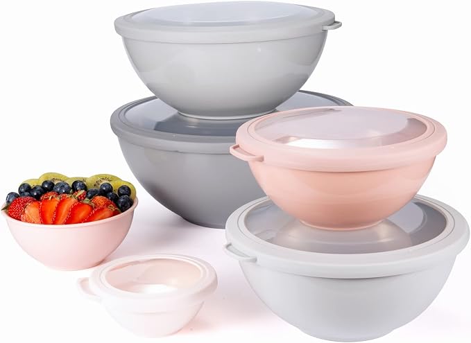 COOK WITH COLOR Mixing Bowls with TPR Lids - Image 8