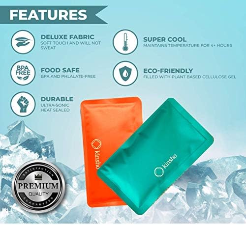 kinsho 4 Pack Ice Packs for Kids Lunch Boxes