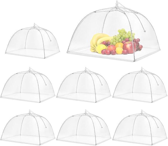 SPANLA Mesh Food Covers, 8 Pack Large and Tall Food Covers by SPANLA