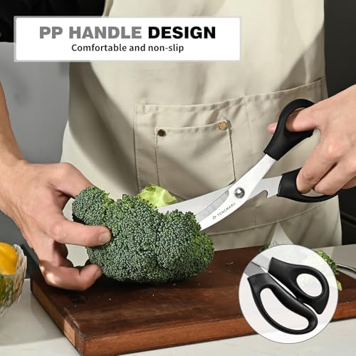 Kitchen Scissors Heavy Duty BBQ Shears, Super Sharp All Purpose