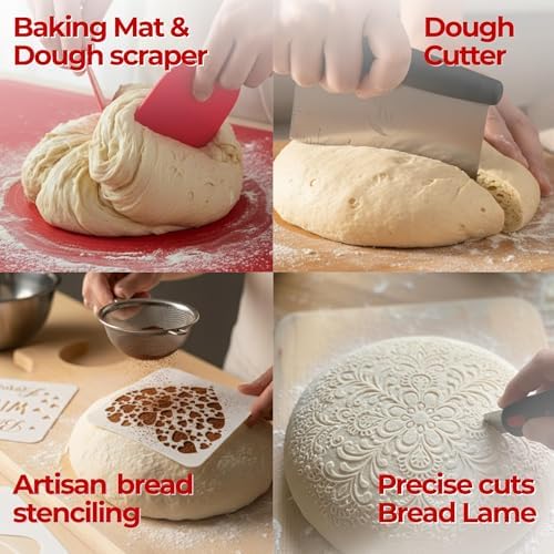 Sourdough Starter Kit for Beginners, 34oz Jar & Complete Baking Tools